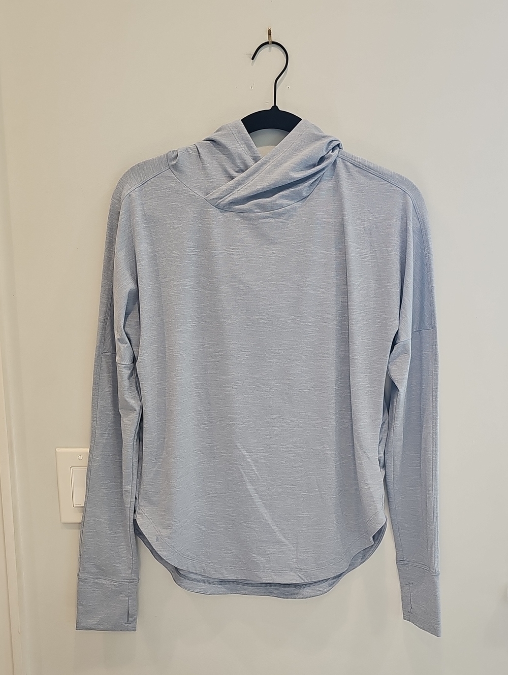 REI Light Blue Women's Hooded Long-Sleeve Pullover